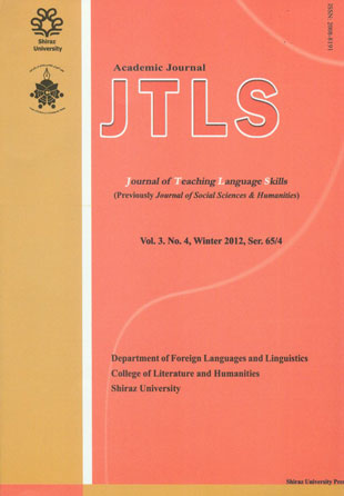 Teaching English as a Second Language Quarterly - Volume:3 Issue: 4, Winter2012
