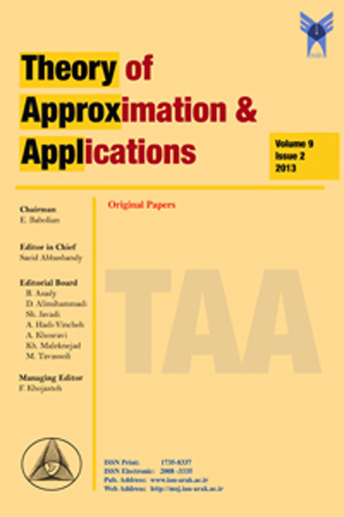 Theory of Approximation and Applications - Volume:8 Issue: 1, Winter and Spring 2012