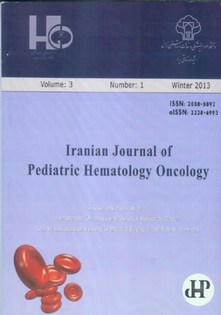 Pediatric Hematology and Oncology - Volume:3 Issue: 1, Winter 2013
