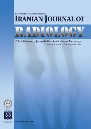 Iranian Journal of Radiology - Volume:10 Issue: 3, Sep 2013
