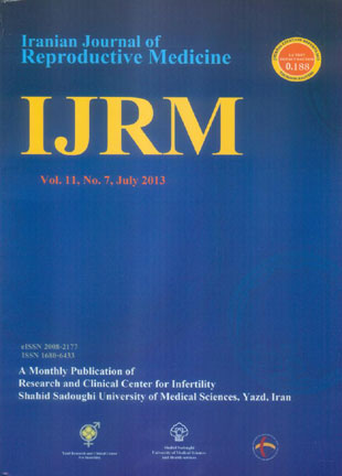 Reproductive BioMedicine - Volume:11 Issue: 7, Jul 2013