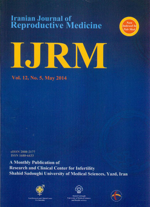 Reproductive BioMedicine - Volume:12 Issue: 5, May 2014