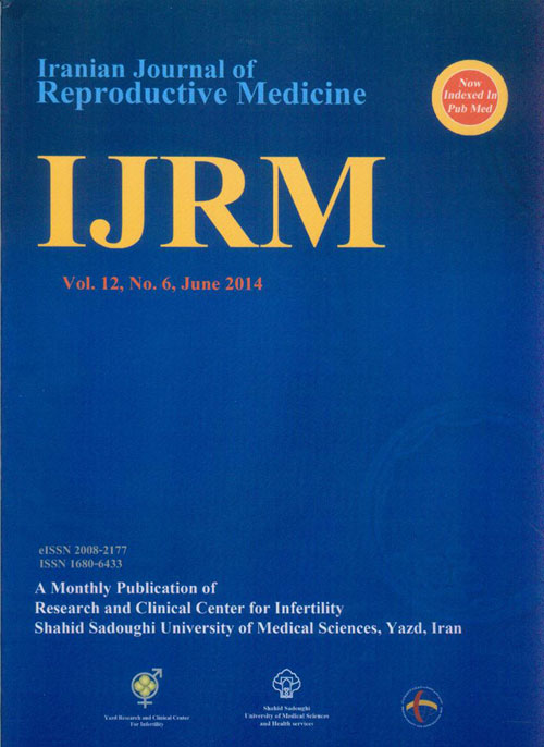 Reproductive BioMedicine - Volume:12 Issue: 6, Jun 2014