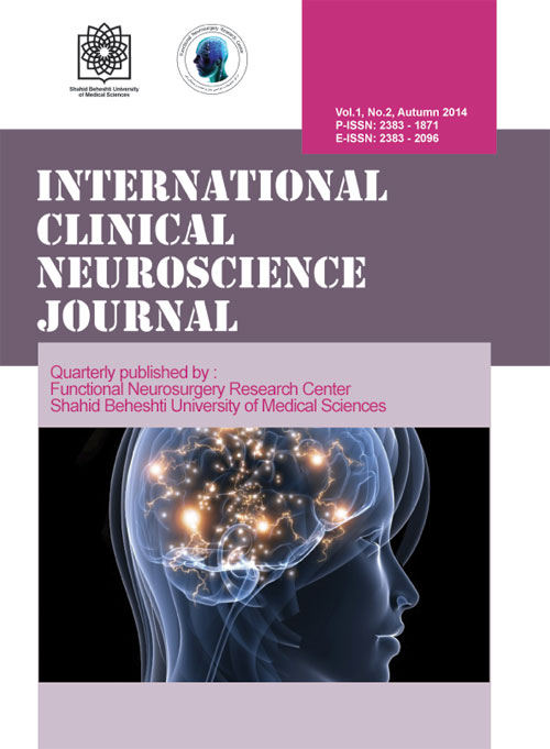 Clinical Neuroscience Journal - Volume:1 Issue: 2, Autumn 2014