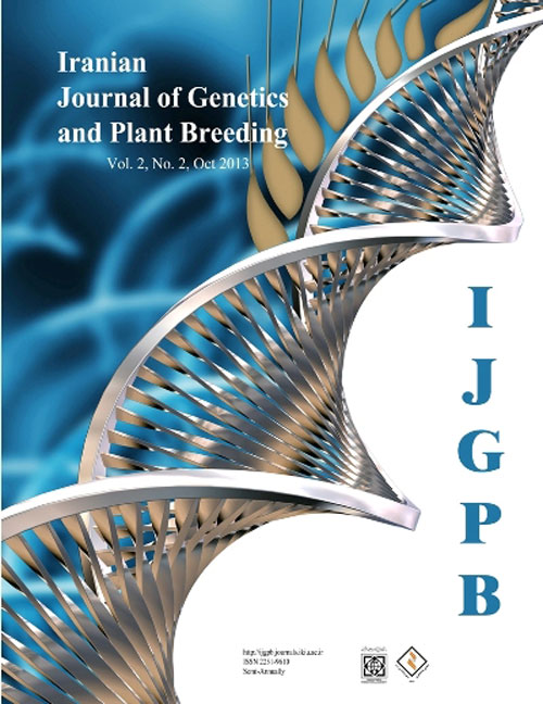 Iranian Journal of Genetics and Plant Breeding - Volume:2 Issue: 2, Oct 2013