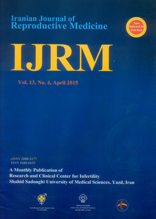 Reproductive BioMedicine - Volume:13 Issue: 4, Apr 2015