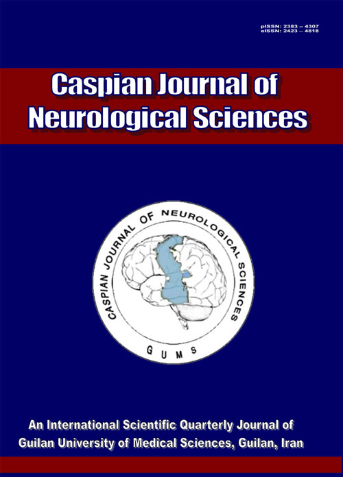 Caspian Journal of Neurological Sciences - Volume:1 Issue: 2, Jul 2015