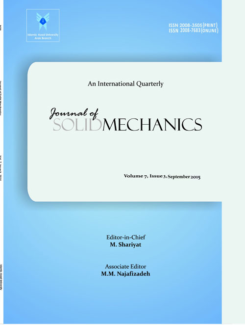Solid Mechanics - Volume:7 Issue: 3, Summer 2015