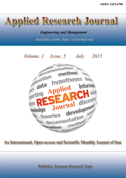 Applied Research - Volume:1 Issue: 5, jul 2015