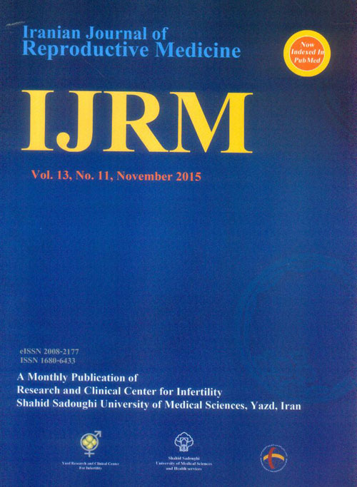 Reproductive BioMedicine - Volume:13 Issue: 11, Nov 2015