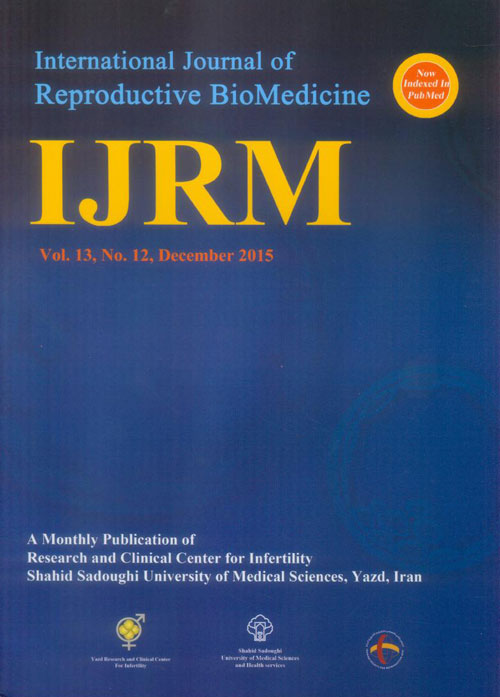 Reproductive BioMedicine - Volume:13 Issue: 12, Dec 2015