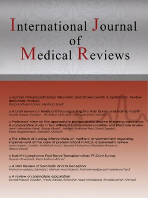 Medical Reviews - Volume:2 Issue: 4, Autumn 2015