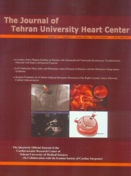 Tehran University Heart Center - Volume:11 Issue: 1, Jan 2016