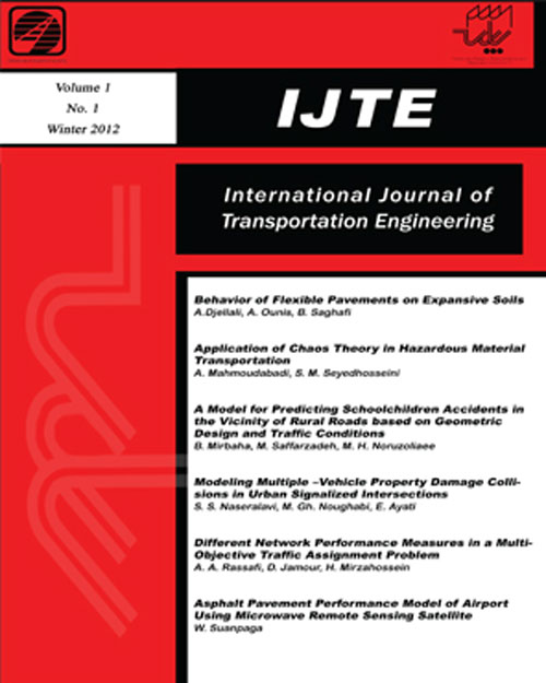 Transportation Engineering - Volume:3 Issue: 3, Winter 2016