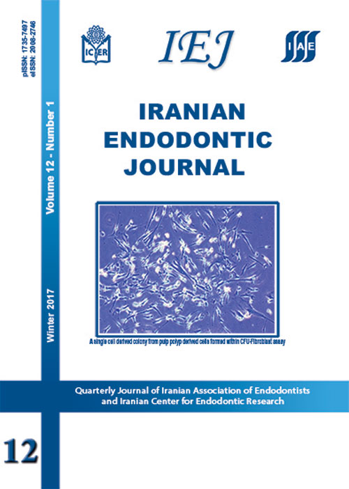 Iranian Endodontic Journal - Volume:12 Issue: 1, Winter 2017