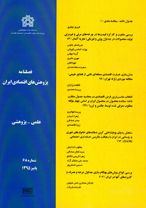 پژوهش های اقتصادی ایران - پیاپی 68 (پاییز 1395)