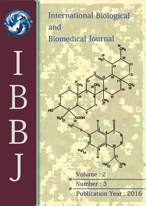 Biological and Biomedical Journal - Volume:2 Issue: 3, Summer 2016