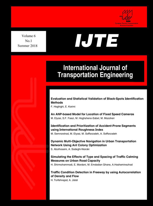 Transportation Engineering - Volume:6 Issue: 3, Winter 2019