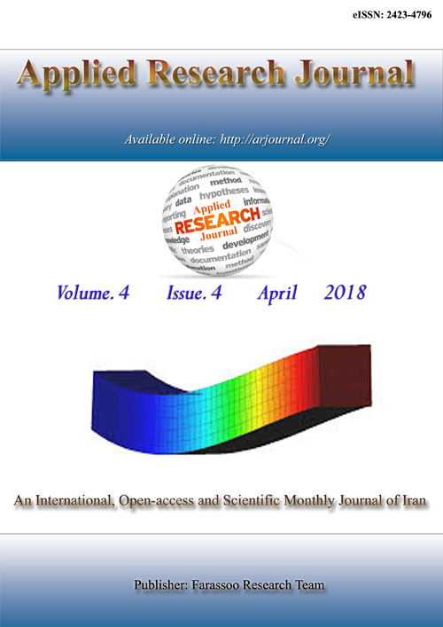 Applied Research - Volume:4 Issue: 4, Apr 2018