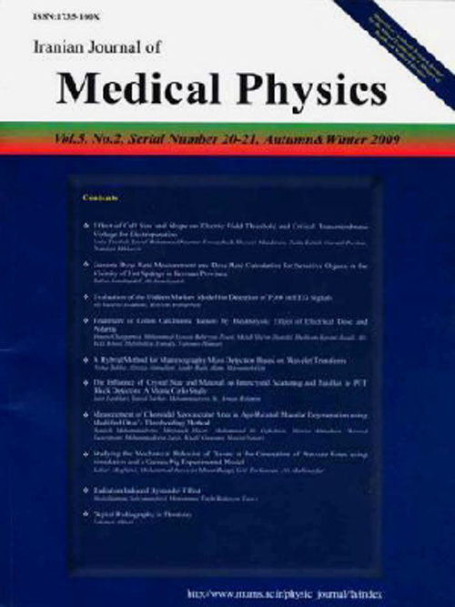 Medical Physics - Volume:15 Issue: 4, Autumn 2018