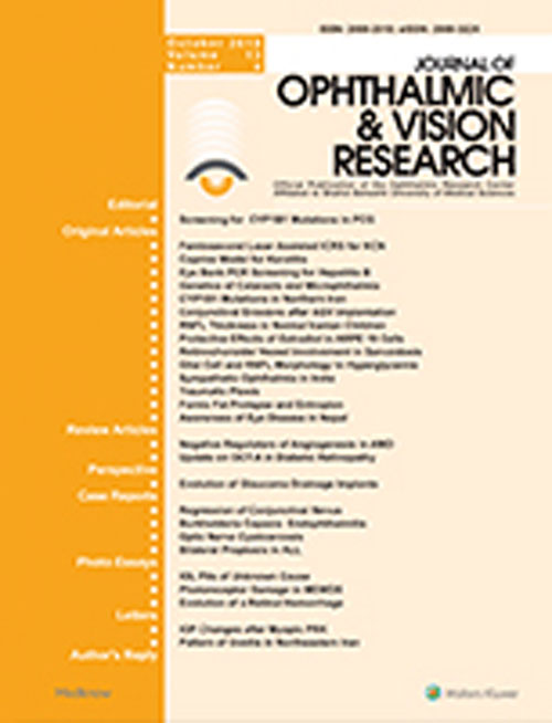 Ophthalmic and Vision Research - Volume:13 Issue: 4, Oct-Dec 2018