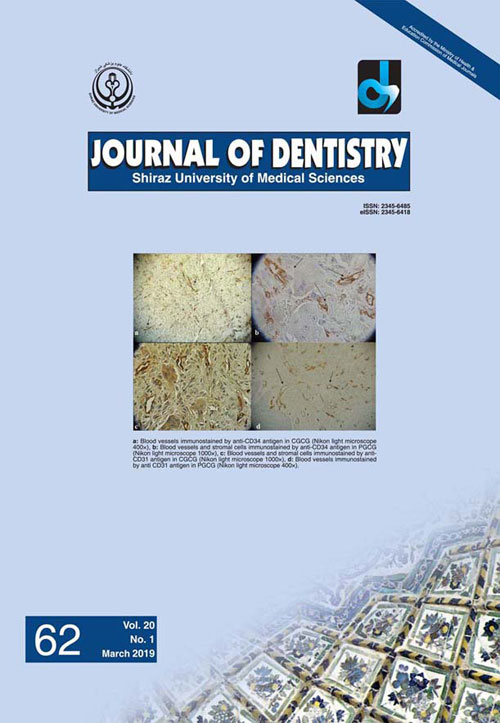 Dentistry, Shiraz University of Medical Sciences - Volume:20 Issue: 1, Mar 2019