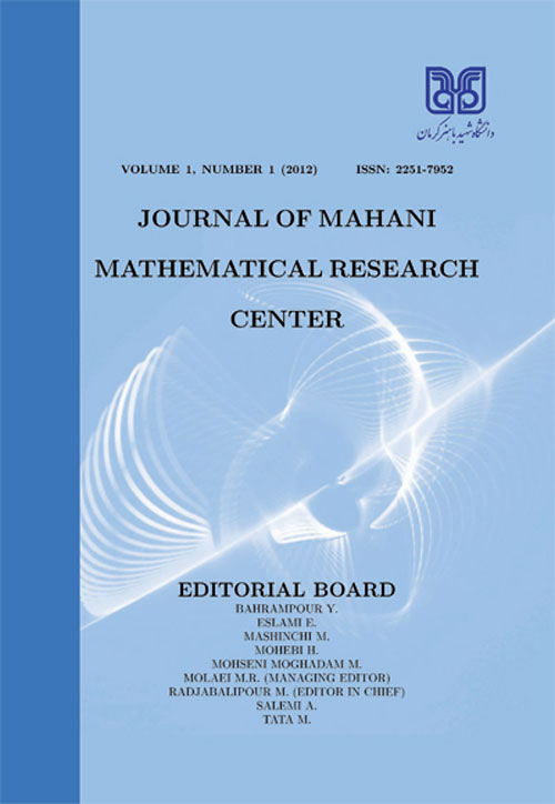 Mahani Mathematical Research - Volume:6 Issue: 2, Winter and Spring 2017