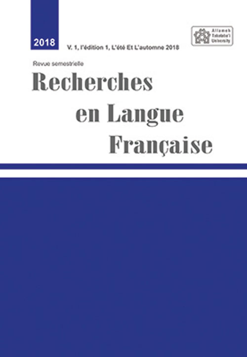 Research en Langue Francaise - Volume:1 Issue: 1, Spring -Summer 2019