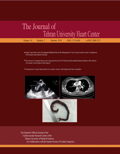 Tehran University Heart Center - Volume:14 Issue: 4, Oct 2019
