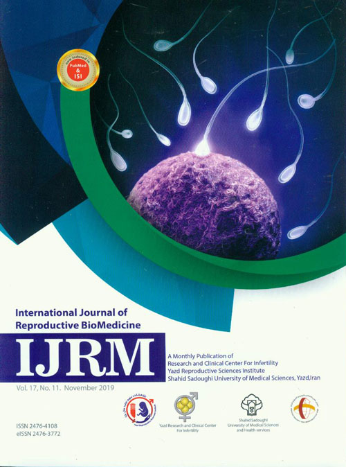 Reproductive BioMedicine - Volume:17 Issue: 11, Nov 2019