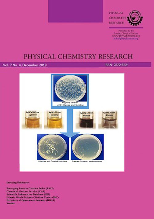 Physical Chemistry Research - Volume:8 Issue: 1, Winter 2020