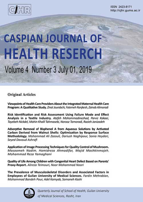 Caspian Journal of Health Research - Volume:4 Issue: 4, Dec 2019