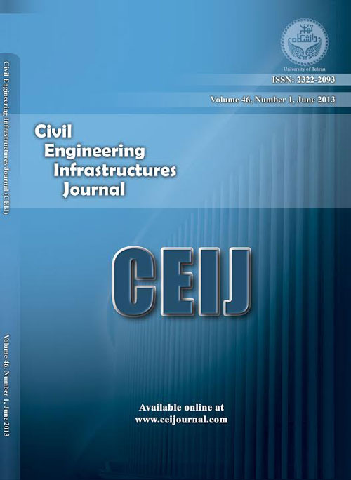 Civil Engineering Infrastructures Journal - Volume:53 Issue: 1, Jun 2020