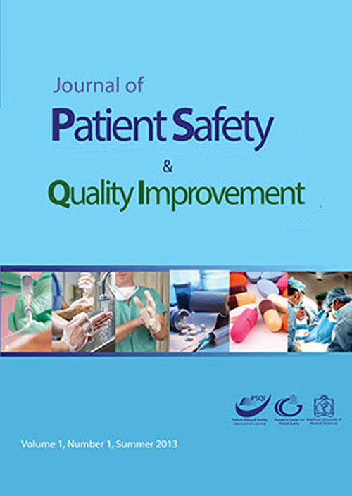 Patient safety and quality improvement - Volume:8 Issue: 2, Spring 2020