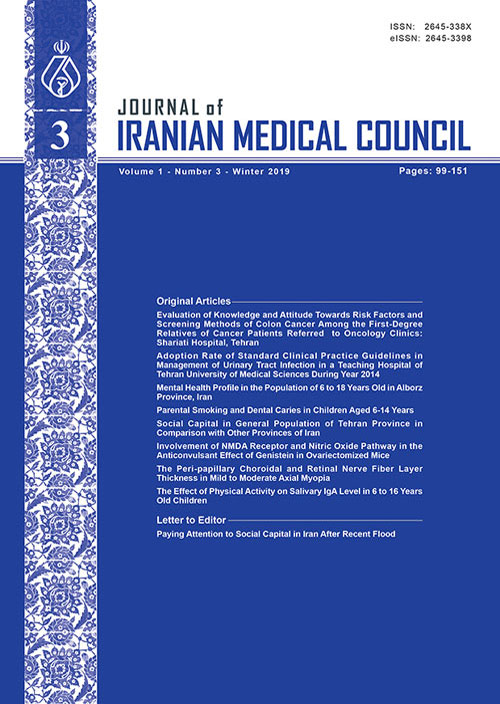 Medical Council - Volume:3 Issue: 3, Summer 2020