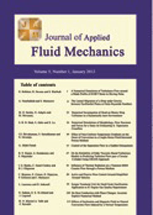 Applied Fluid Mechanics - Volume:14 Issue: 1, Jan-Feb 2021