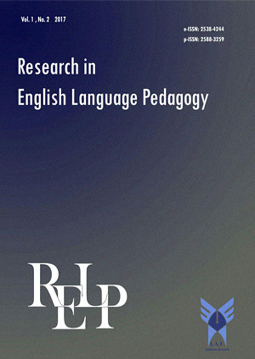 Research in English Language Pedagogy - Volume:9 Issue: 1, Winter-Spring 2021
