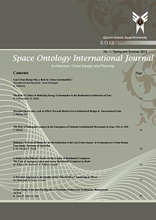 Space Ontology International Journal - Volume:10 Issue: 2, Spring 2021