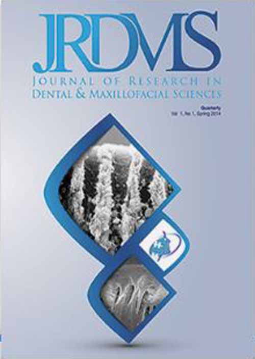 Research in Dental and Maxillofacial Sciences - Volume:6 Issue: 3, Summer 2021