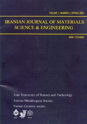 Materials science and Engineering - Volume:1 Issue: 2, Jun 2004
