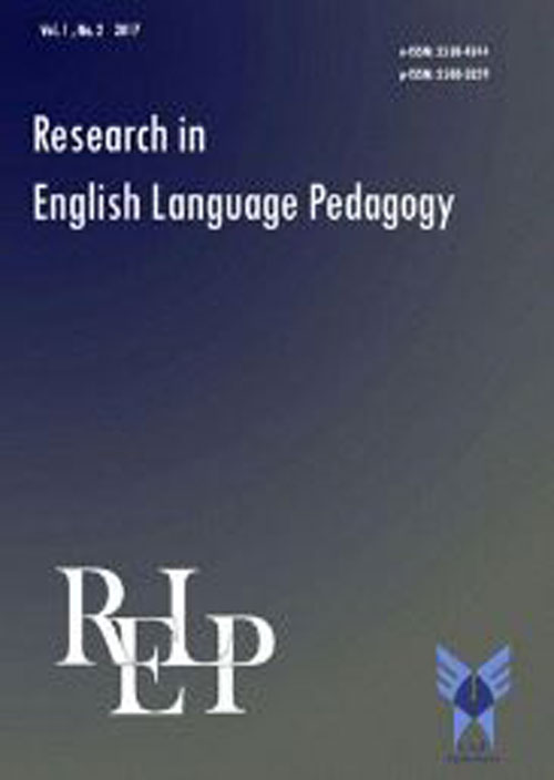 Research in English Language Pedagogy - Volume:9 Issue: 2, Summer-Autumn 2021