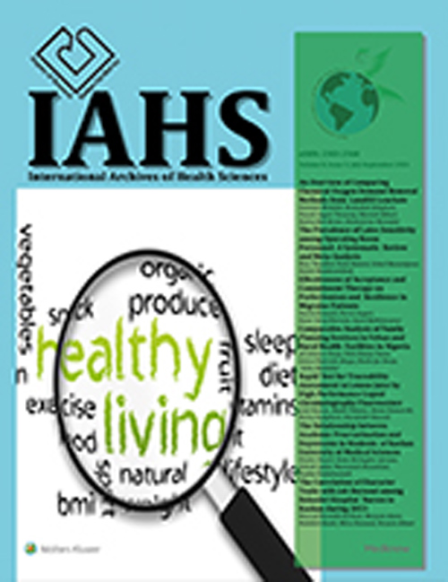 International Archives of Health Sciences - Volume:8 Issue: 3, Jul-Sep 2021