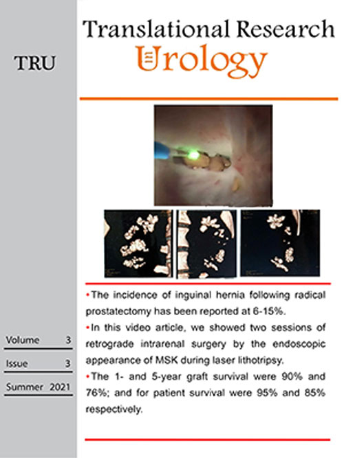 Translational Research in Urology - Volume:2 Issue: 3, Summer 2020