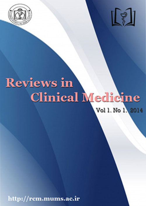 Reviews in Clinical Medicine - Volume:8 Issue: 4, Autumn 2021