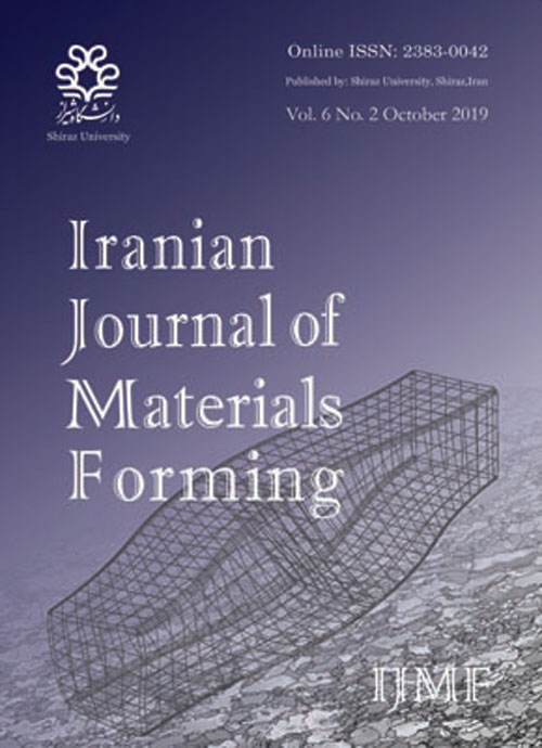 Iranian Journal of Materials Forming - Volume:9 Issue: 1, Winter 2022