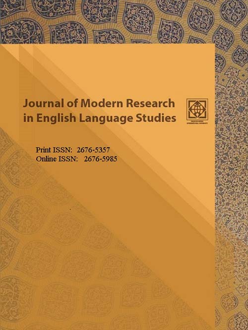 Modern Research in English Language Studies - Volume:9 Issue: 2, Spring 2022