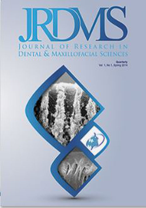 Research in Dental and Maxillofacial Sciences - Volume:7 Issue: 2, Spring 2022