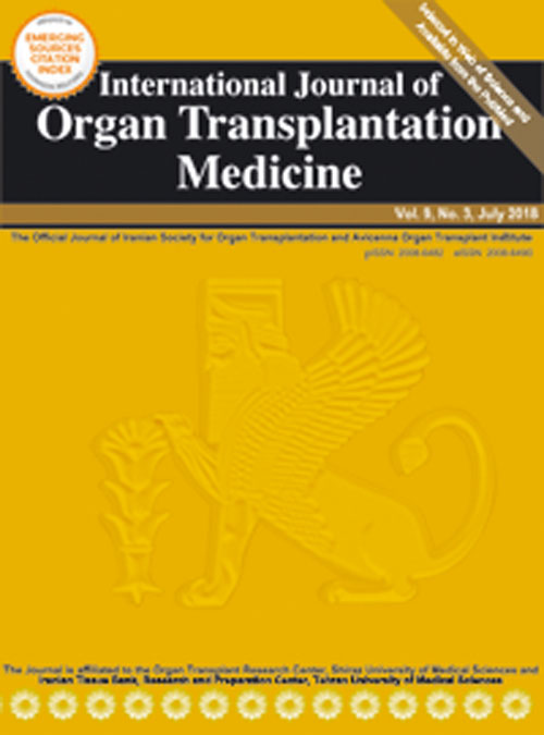 Organ Transplantation Medicine - Volume:12 Issue: 4, Autumn 2021