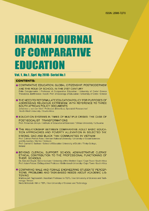 Comparative Education - Volume:5 Issue: 2, Spring 2022
