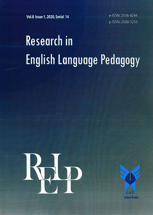 Research in English Language Pedagogy - Volume:10 Issue: 2, Spring 2022